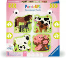 Ravensburger Puzzle Up 4, 6, 8 and 10 Piece Puzzles Farm Animals