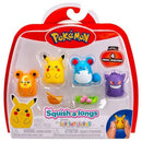 Pokemon Squish-A-Longs Pikchau, Gengar, Teddiursa And Marill Figure Pack