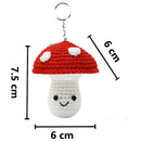 Mini Mushroom DIY Crochet Key Ring Kit