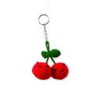 Cherries DIY Crochet Key Ring Kit