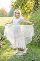 Great Pretenders Rainbow Sherbert Sparkle Dress Size 5/6