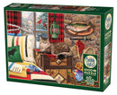 Cobble Hill 1000 Piece Puzzle Lodge Cat