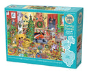 Xmas Cobble Hill 350 Piece Family Puzzle Catching Santa