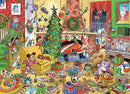 Xmas Cobble Hill 350 Piece Family Puzzle Catching Santa