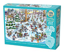 Cobble Hill 350 Piece Family Puzzle Hockey Town