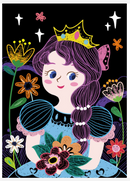 Avenir Scratch Art Princess 15 Sheets