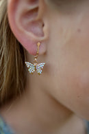 Great Pretenders Boutique Butterfly And Pearl Style Clip On Earrings