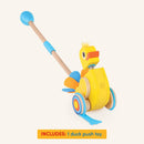 Battat Quack And Go Duck Waddling Wooden Push Toy