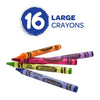 Crayola Ultra-Clean Washable Large Crayons, 16 Colours