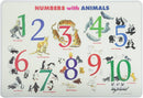Painless Learning Numbers 1-10 With Animals Laminated Placemat
