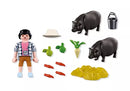 Playmobil Country Farmer With Potbellied Pig
