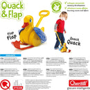 Quercetti Quack And Flap Duck Waddling Push Toy