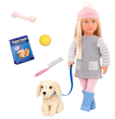 Our Generation Doll Meagan & the Golden Golden Retriever