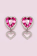 Great Pretenders Boutique Heart Jewel Clip On Earrings