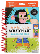 Crocodile Creek Mix And Match Scratch Art Colouring Flip Book Animals