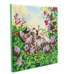 Crystal Art Medium Framed Kit Playful Cat