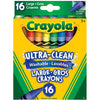 Crayola Ultra-Clean Washable Large Crayons, 16 Colours