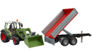 Bruder Fendt Vario 211 With Front Loader And Tipping Trailer