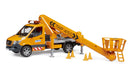 Bruder MB Sprinter Service Truck/Crane Work Platform With Light And Sound Module 02679