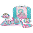 Champion Unicorn Tin Tea Set In Carry Case