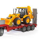 Bruder MACK Granite Flatbed Truck with JCB Loader Backhoe